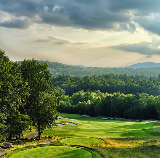 Picturesque view of golf hole number 10 at Lake Winnipesaukee Golf Club
