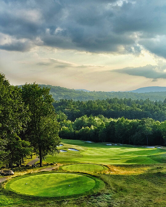 Picturesque view of golf hole number 10 at Lake Winnipesaukee Golf Club