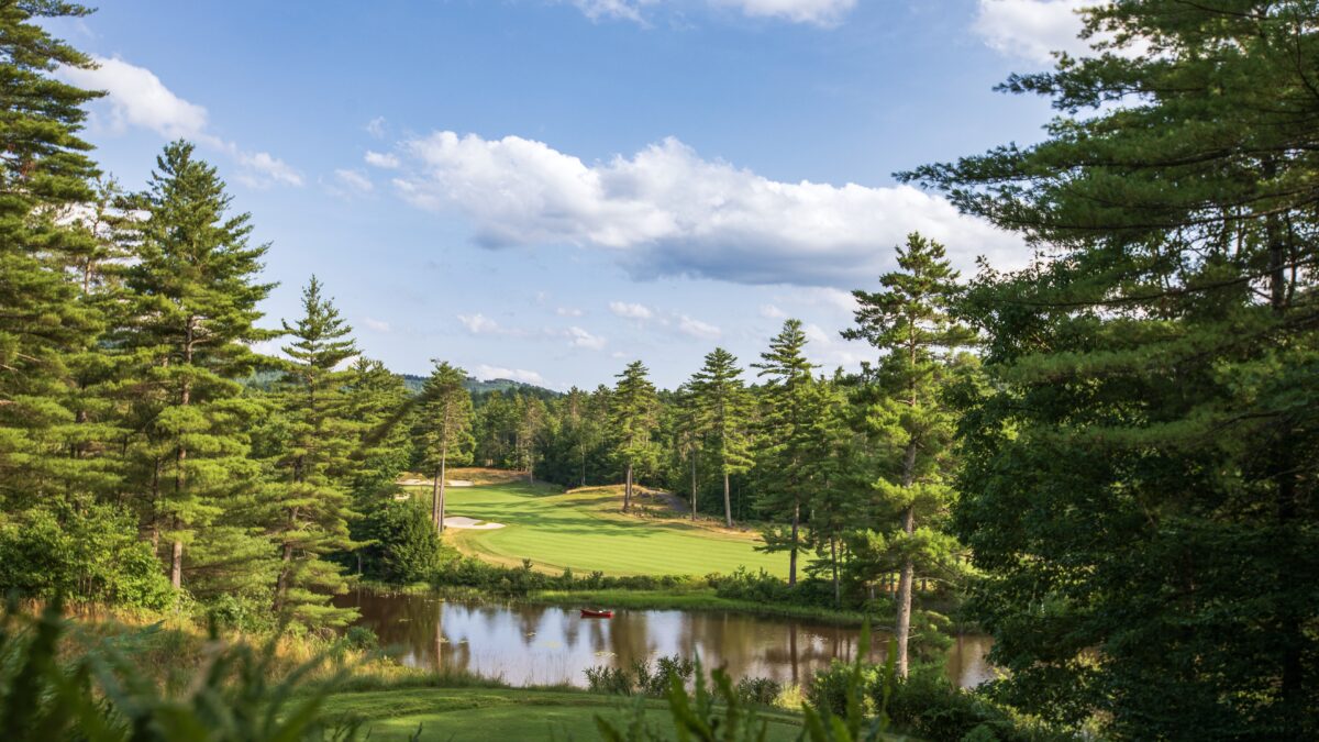 Hole # 16 at Lake Winnipesaukee Golf Club in New Durham New Hampshire.